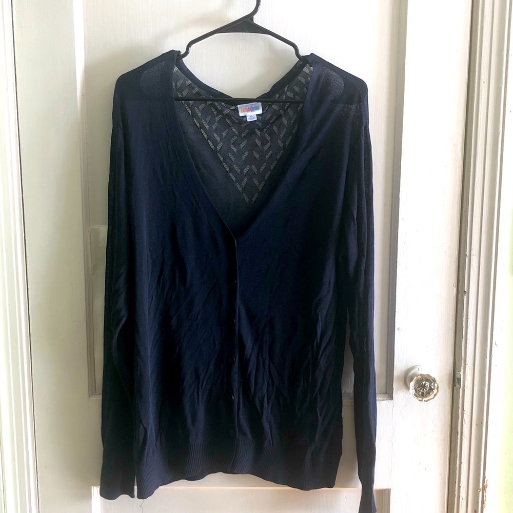 Lularoe Cheryl navy  thin cardigan